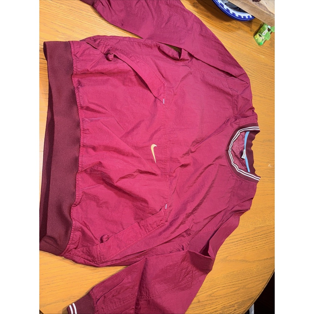 Vintage Nike Men's XL Red and Burgundy Jacket